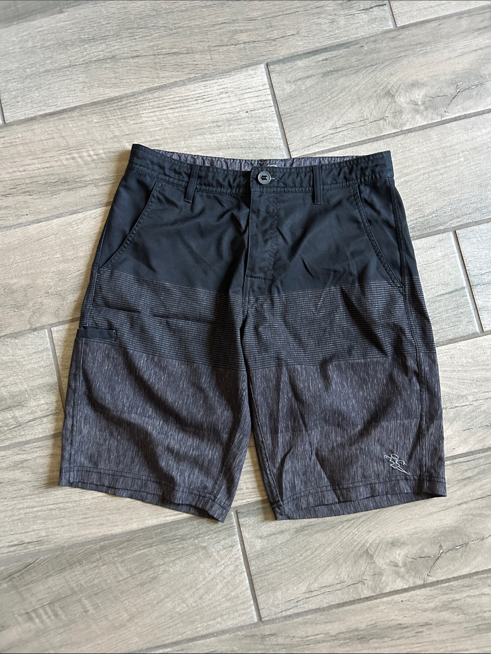 Men's Two-Tone Black Hybrid Performance Shorts